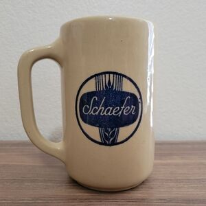 Vintage 1968 Schaefer Beer Stoneware Stein Oktoberfest Schenectady NY Soccer